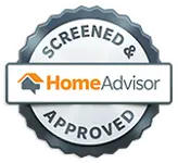 Screened and approved by home advisor badge